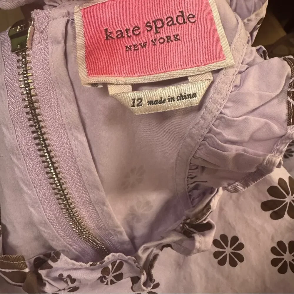 Kate Spade New York Flora Spade Midi Dress Frozen Lilac Size 12